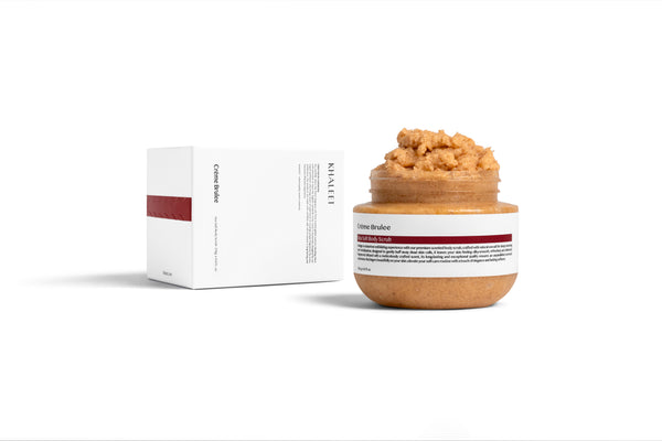 sea salt body scrub 250g . Creme brulee